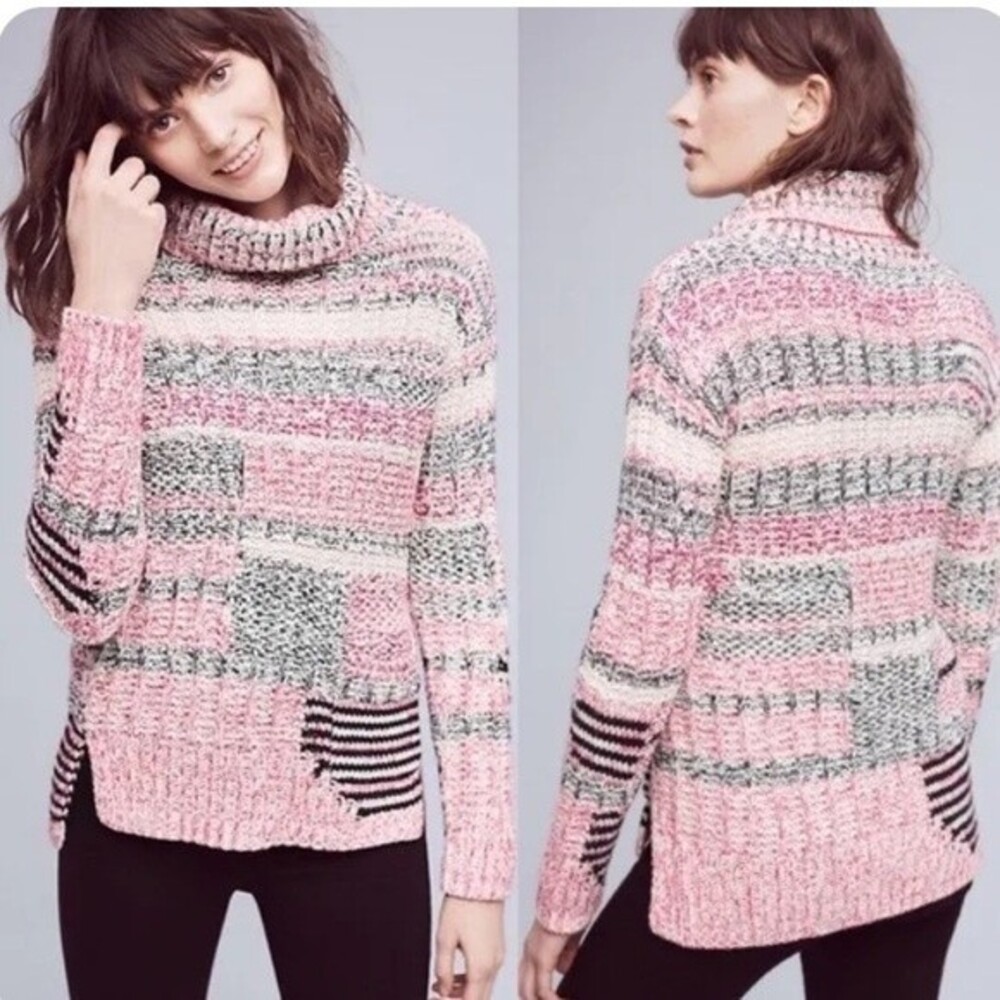 Anthropologie Chunky Knit Turtleneck Long Sleeve Sweater from Sparrow M